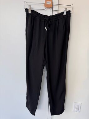 Zara women Black Drawstring Trousers size Small NEW WITHOUT TAG